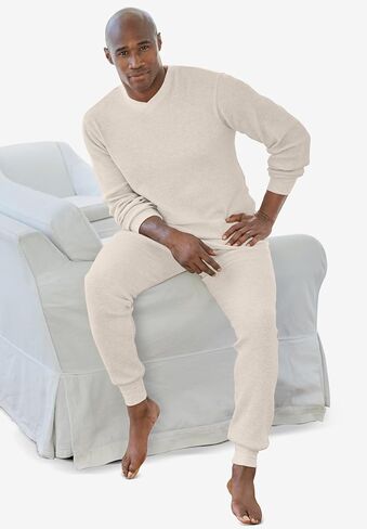 Kingsize Men's Big & Tall Heavenight Thermal Vweal Derty Shirt in Saudi Arabia