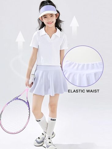 Toddler Girls Skorts Soft Pleated Athletic Skirts for Teen Girl Tennis Golf Skort with Pockets in Saudi Arabia