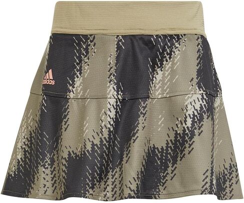 adidas Girl's Tennis Printed Match Skirt (Little Kids/Big Kids) Orbit Green/Black XS (5-6 Little Kids) in Saudi Arabia