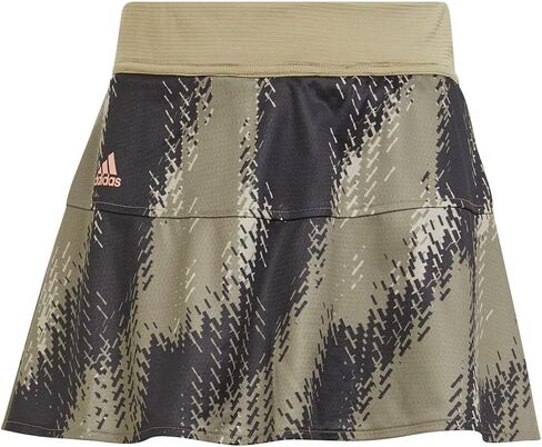 adidas Girl's Tennis Printed Match Skirt (Little Kids/Big Kids) Orbit Green/Black XS (5-6 Little Kids) in Saudi Arabia