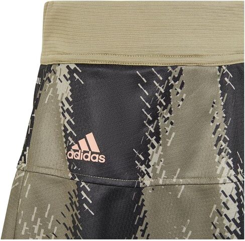 adidas Girl's Tennis Printed Match Skirt (Little Kids/Big Kids) Orbit Green/Black XS (5-6 Little Kids) in Saudi Arabia