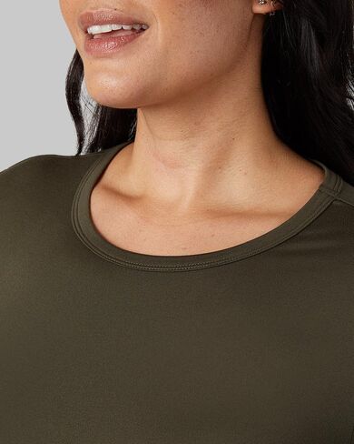 32 Degrees Heat Women's Lightweight Crew Base Layer Top | Form Fitting | Long Sleeve | 4-Way Stretch | Thermal in Saudi Arabia