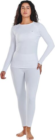 ALLZERO Women's Fleece Lined Thermal Underwear Base Layer Set - Winter Long Johns for Cold Weather in Saudi Arabia
