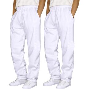 Sweatpants for Men Baggy 2-Pack Boys Fleece Cotton Joggers Pant Soft Comfortable Drawstring Pull with Pockets in Kuwait