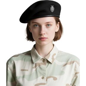 Beret Hats for Women & Beret Hat Men - US Army Style 100% Wool Military Beret, Vintage British Officer Look. in Saudi Arabia