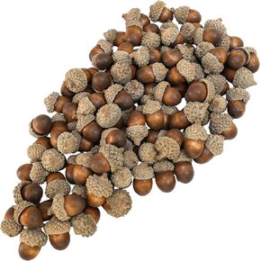 Winlyn 100 PCS Acorns الاصطناعية الواقعة الجوز البني البني الزخارف الخريف 1.2 "Rustic Farmhouse Home عيد الشكر الزفاف ترتيب الزهور أكاليل الزهور in Kuwait