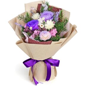 Bloom's Diary Preserved Flowers Bouquet, Flowers for Delivery Prime, Birthday Gifts for Women, Wife, Mother, Her (Purple) in Saudi Arabia