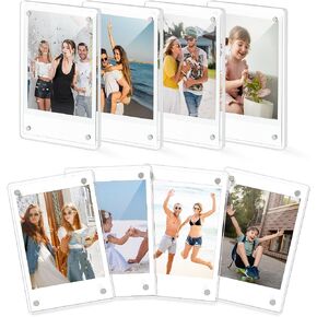 DomeStar 4 x 6 Magnet Picture Frames for Fridge 4 Pack, Acrylic Fridge Magnetic Frames for Photo Postcard Office Home Decor in Saudi Arabia