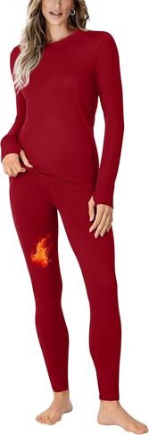 WIHOLL Long Johns Thermal Underwear for Women Fleece Lined Base Layer Pajama Set Winter Clothing in Saudi Arabia