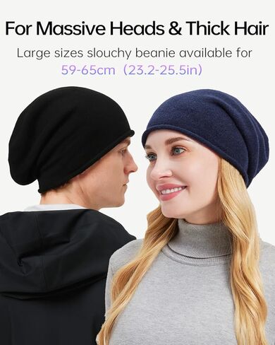 Zylioo XXL Oversized Slouchy Beanies for Women Men Winter Hats Soft Warm Beanie Hat Ladies Knitting Skull Cap in Saudi Arabia
