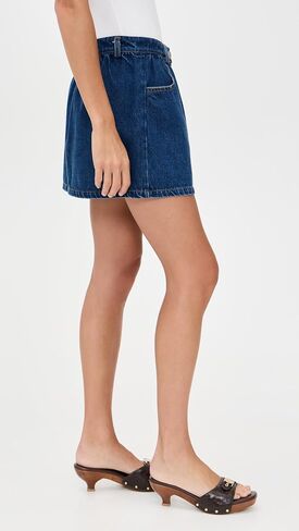 English Factory Women's Ruffle Denim Skort in Saudi Arabia