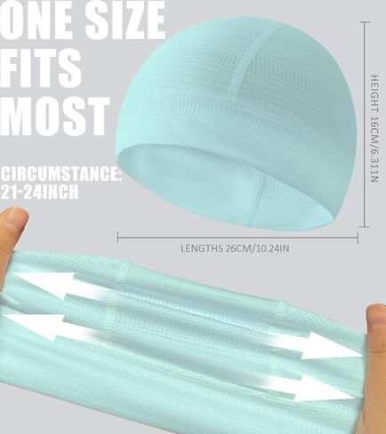 3 Pieces Lightweight Skull Cap for Men Women Breathable Helmet Liner Cooling Hat Soft Running Cycling Beanie Hats in Saudi Arabia