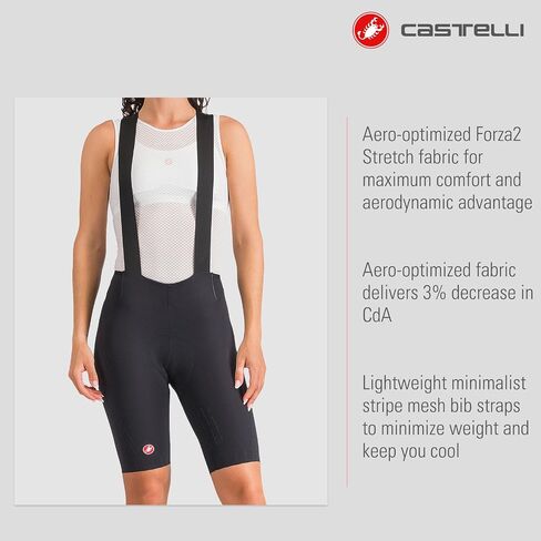 CASTELLI Women’s Free Aero Race S Bibshort, Aerodynamic Road Cycling Apparel with Seat Pad for Long Distance Biking & Racing in Saudi Arabia