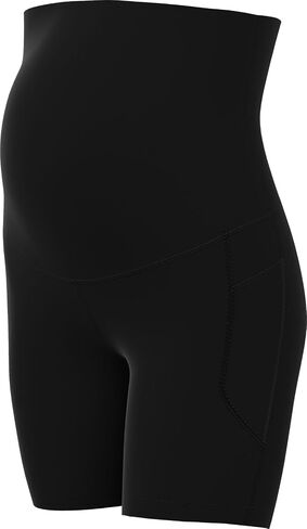 Nike (M One Women's Dri-FIT High-Waisted 8" Biker Shorts with Pockets (Maternity) (Black, FN3247-010) Size X-Small in Saudi Arabia