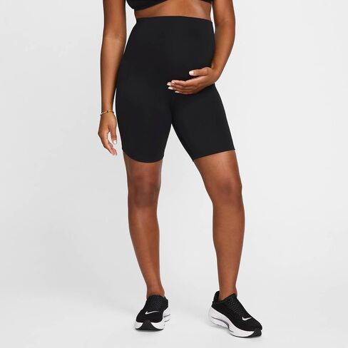 Nike (M One Women's Dri-FIT High-Waisted 8" Biker Shorts with Pockets (Maternity) (Black, FN3247-010) Size X-Small in Saudi Arabia