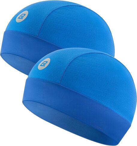ROCKBROS Skull Cap Cooling Helmet Liner Beanie, Mesh Cycling Running Hat for Men Women, Fits Under Helmets Blue in Saudi Arabia