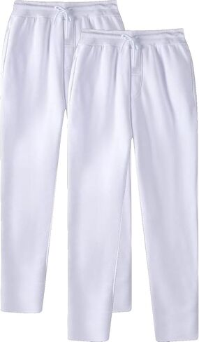 Sweatpants for Men Baggy 2-Pack Boys Fleece Cotton Joggers Pant Soft Comfortable Drawstring Pull with Pockets in Kuwait