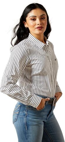 ARIAT Women's Kirby Stretch Port Royale Stripe Shirt in Saudi Arabia
