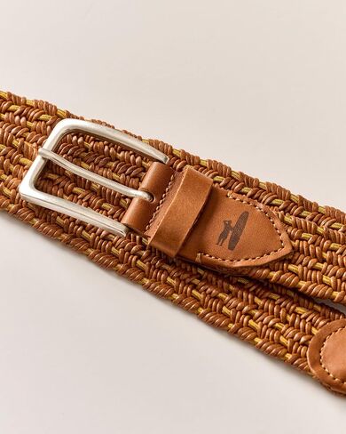 johnnie-O Tessuto Stretch Leather Belt in Saudi Arabia