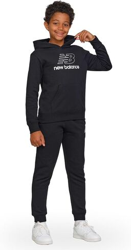 New Balance Boys & Toddlers Athletic 2 Piece – Soft Fleece Pullover Hoodie & Joggers Sweatsuit Activewear Set (2T-12) in Saudi Arabia