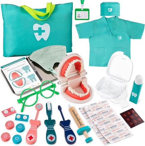 مجموعة الطبيب للأطفال الصغار من عمر 3 إلى 5 سنوات، مجموعة طبية صغيرة للأطفال ألعاب التظاهر، مجموعة طبية متينة مع لعبة سماعة الطبيب، هدية طبيب وردية للأولاد والبنات in Kuwait