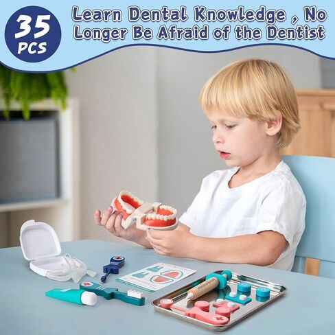 مجموعة الطبيب للأطفال الصغار من عمر 3 إلى 5 سنوات، مجموعة طبية صغيرة للأطفال ألعاب التظاهر، مجموعة طبية متينة مع لعبة سماعة الطبيب، هدية طبيب وردية للأولاد والبنات in Kuwait