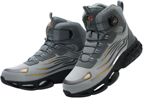 Men’s Safety Shoes -Anti-Smashing Steel Toe, Anti-Piercing Midsole, TPU Non-Slip Outsole, Fashionable Reflective Strip Design, Comfortable & Soft Work Boots in Saudi Arabia