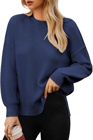 GRACE KARIN Fall Oversized Sweaters for Women, Crewneck Knit Pullover, 2025 Fashion Outfits Trendy in Kuwait