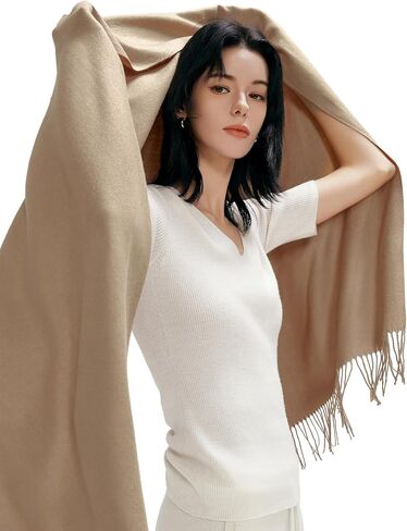 Pashmina Shawl Wrap Soft Cashmere Feel Blanket Scarf for Women, Wedding & Evening Wrap, Winter Warm Fashion Scarves in Kuwait