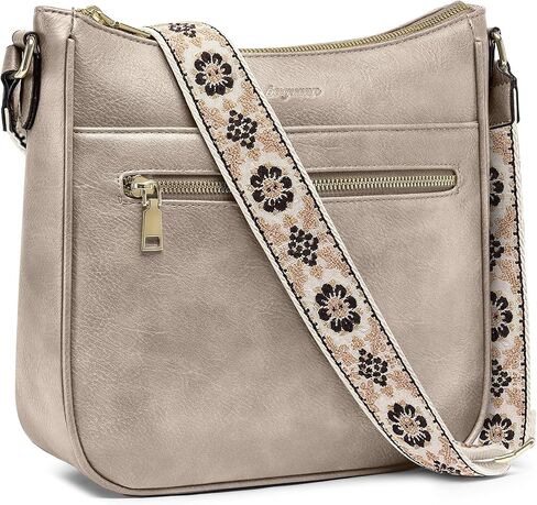 Crossbody Bags for Women Hobo Purses: Vegan Leather Cross Body Bag with Adjustable Guitar Wide Strap Trendy Shoulder Handbags in Kuwait