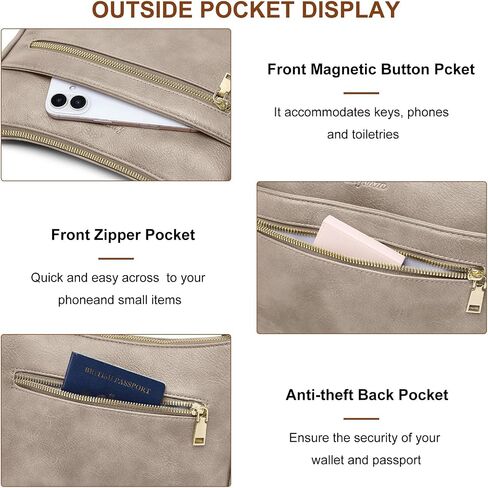 Crossbody Bags for Women Hobo Purses: Vegan Leather Cross Body Bag with Adjustable Guitar Wide Strap Trendy Shoulder Handbags in Kuwait