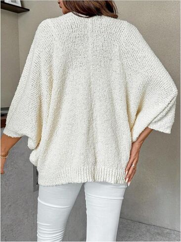 Shenhe Women's Maternity Sweater Twist Front Knit Shawl Wrap Bat Wing Sweater Cape Pullover in Kuwait