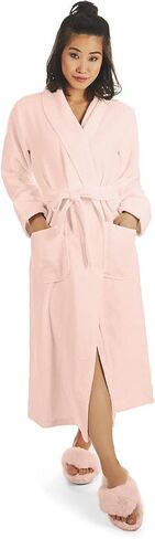 MeMoi Women's 100% Cotton Zero Twist Woven Loop Terry Robe in Saudi Arabia