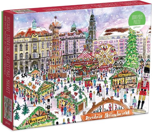 Michael Storrings Christmas in Charleston 1000 Piece Puzzle from Galison - Perfect Holiday Puzzle for Adults, Beautifully Illustrated Christmas Scene in Charleston, South Carolina, Fun Indoor Activity in Saudi Arabia