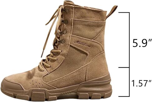 Women'S canvas High-Top Desert Combat Boots Lightweight Platform Lug Sole Slip-Resistant Durable Comfortable Tactical Work Motorcycle Boots in Kuwait