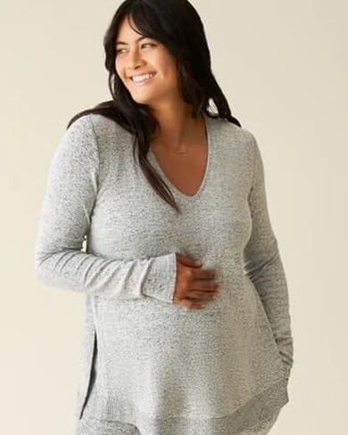 kindred bravely cozyknit pajamas & post postmpartum onounge للنساء ، بيجامات التمريض طويلة الأكمام in Saudi Arabia