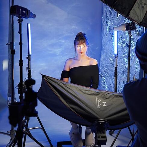 مجموعة أدوات إنشاء إضاءة التصوير الفوتوغرافي من Avant Max LED مع تحكم LCD، باب بارندور، مقبض مريح، 6 مرشحات ألوان، CRI/TLCI 96+، 2700-6500K، طاقة تيار متردد/تيار مستمر، إضاءة استوديو احترافية in Kuwait