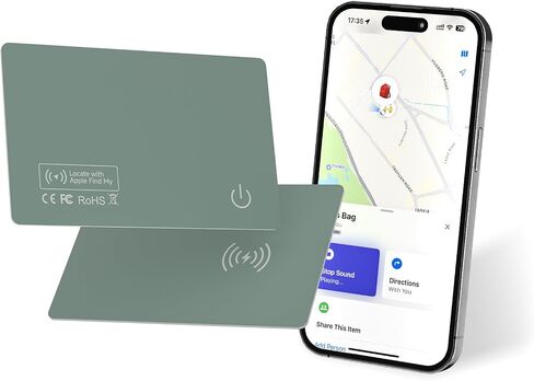 بطاقة تعقب المحفظة، جهاز Slim Finder يعمل مع Apple Find My (iOS فقط)، جهاز تعقب المحفظة القابل لإعادة الاستخدام وقابل لإعادة الاستخدام ومحدد موقع العناصر للأمتعة والمحفظة وحقيبة البطاقات in Saudi Arabia