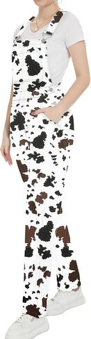 Cow Print Overalls for Women Fashion Animal Pants Cute Jumpsuits Bibs Coveralls in Saudi Arabia