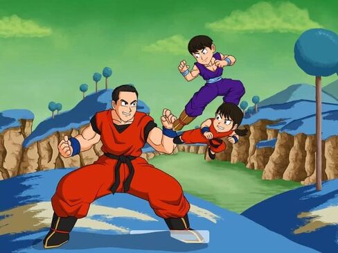 CUSTOM Dragon Ball Z Portrait Full Body Drawing. Original and Fun Gift. Send Your Photos! Receive it as a Printed Poster on Paper or Digital Only. in Saudi Arabia