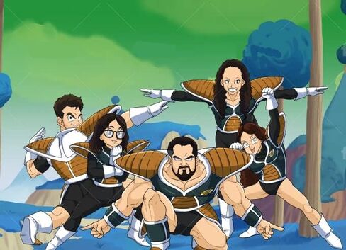 CUSTOM Dragon Ball Z Portrait Full Body Drawing. Original and Fun Gift. Send Your Photos! Receive it as a Printed Poster on Paper or Digital Only. in Saudi Arabia