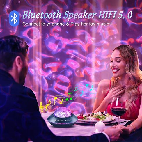 Mubarek Crystal Light Projector ، 216 أوضاعًا إضاءة مزاجية لغرفة النوم ، أضواء غرفة التحكم عن بُعد و USB لغرفة النوم ، الإضاءة المحيطة ، ديكور غرفة جمالية للبنات في سن المراهقة ، هدايا عيد الميلاد للأطفال in Kuwait