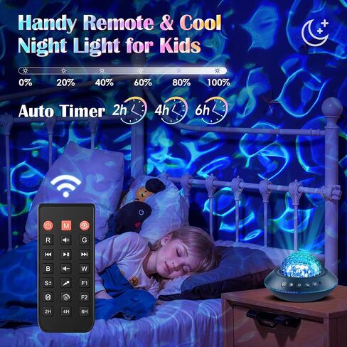 Mubarek Crystal Light Projector ، 216 أوضاعًا إضاءة مزاجية لغرفة النوم ، أضواء غرفة التحكم عن بُعد و USB لغرفة النوم ، الإضاءة المحيطة ، ديكور غرفة جمالية للبنات في سن المراهقة ، هدايا عيد الميلاد للأطفال in Kuwait