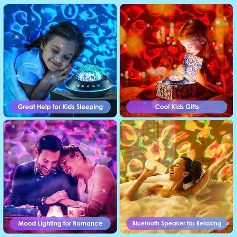 Mubarek Crystal Light Projector ، 216 أوضاعًا إضاءة مزاجية لغرفة النوم ، أضواء غرفة التحكم عن بُعد و USB لغرفة النوم ، الإضاءة المحيطة ، ديكور غرفة جمالية للبنات في سن المراهقة ، هدايا عيد الميلاد للأطفال in Kuwait