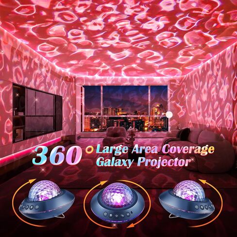 Mubarek Crystal Light Projector ، 216 أوضاعًا إضاءة مزاجية لغرفة النوم ، أضواء غرفة التحكم عن بُعد و USB لغرفة النوم ، الإضاءة المحيطة ، ديكور غرفة جمالية للبنات في سن المراهقة ، هدايا عيد الميلاد للأطفال in Kuwait