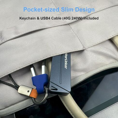 M.2 NVMe Magnetic SSD Enclosure for 2230, with Keychain 40G USB4 Cable & Silicone Protective Jacket, Supports USB 3.2 10G USB-C Fast Data Transfer in Saudi Arabia