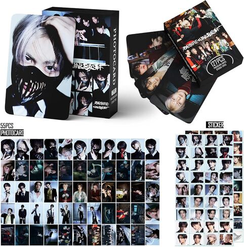 127 PCS ألبوم Desire افرحك الضوئيات الضوئية 55 PCS LOMO بطاقات تعيين 72 PCS ملصقات هدية البريدية للبنين والبنات in Kuwait