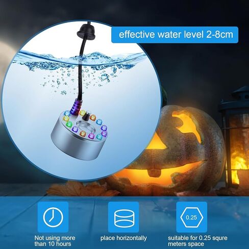 4 حزمة هالوين صانع الضباب الضباب مع 12 أضواء LED ، آلة الضباب بالموجات فوق الصوتية لنافورة المياه ، البركة ، ديكور حفلات عيد الهالوين في الهواء الطلق ، لون متغير هواء الترطيب in Saudi Arabia