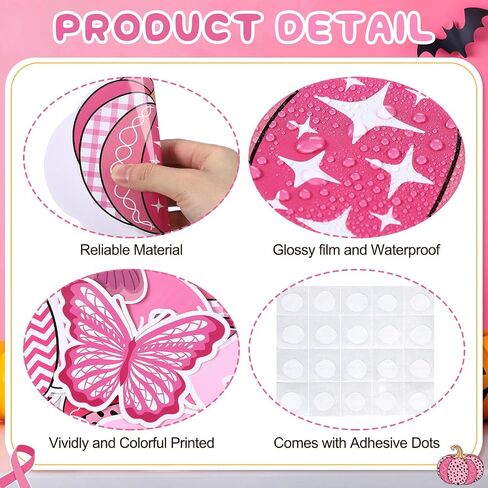 139 Pcs Pink Ribbon Breast Cancer Awareness Bulletin Board in October We Wear Pink Classroom Decoration Ghost Pumpkin Halloween Decor Name Tags Border Office School Chalkboard Wall Supplies in Saudi Arabia
