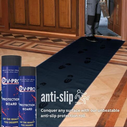 V-PRO 538sqft Floor Protector - Anti Paint, Durable, Waterproof, Floor Covering - Ideal for Construction, Renovations and Move. - Ultimate Floor Protection Solution for Home and Office in Saudi Arabia